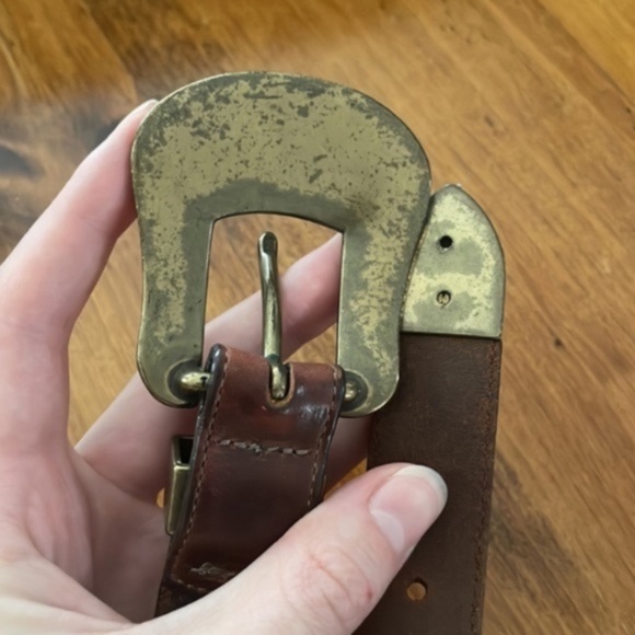 Brighton Brown Leather Western Belt